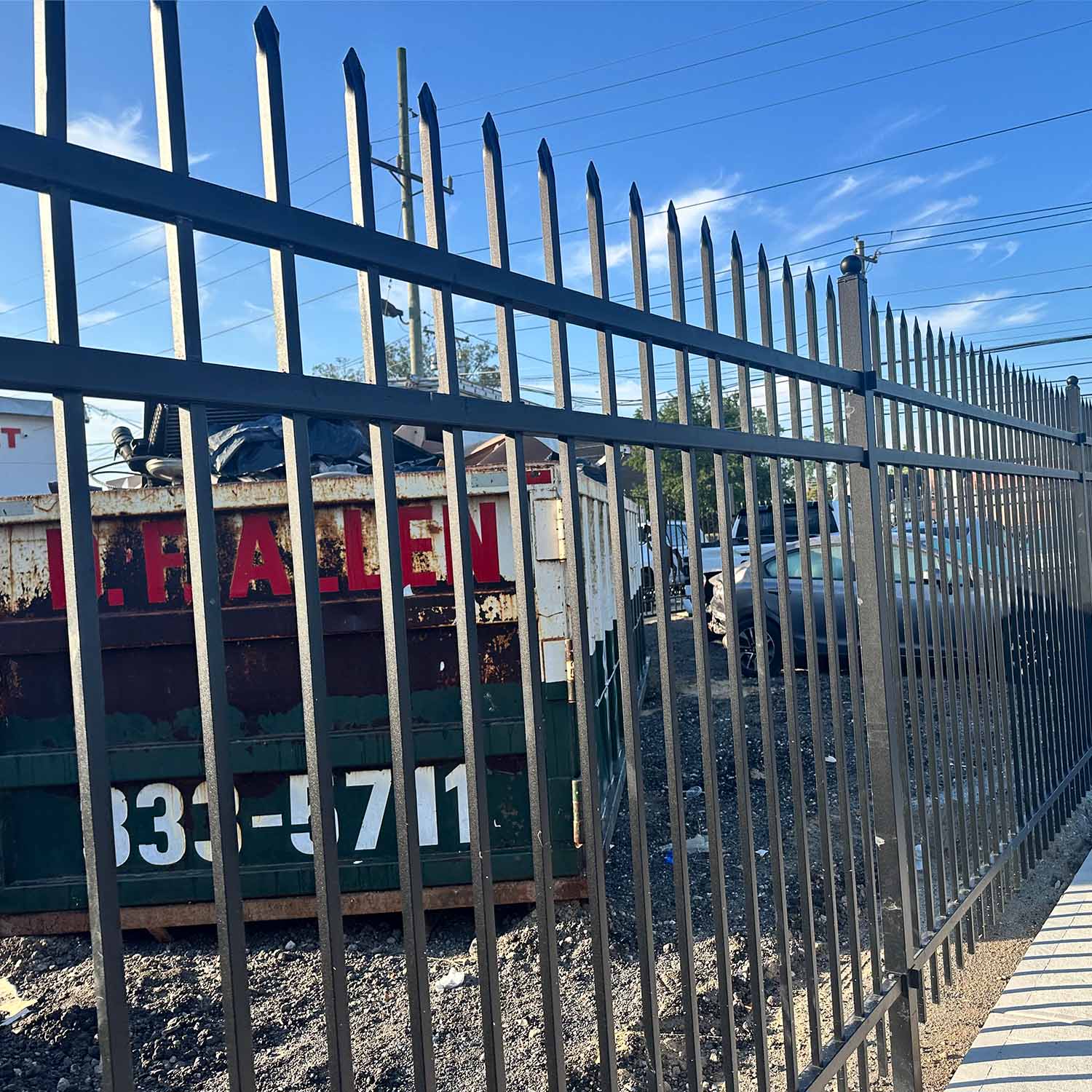 10x7 ft Steel Fence with 4 Rails, 30 Panels by Chery Industrial