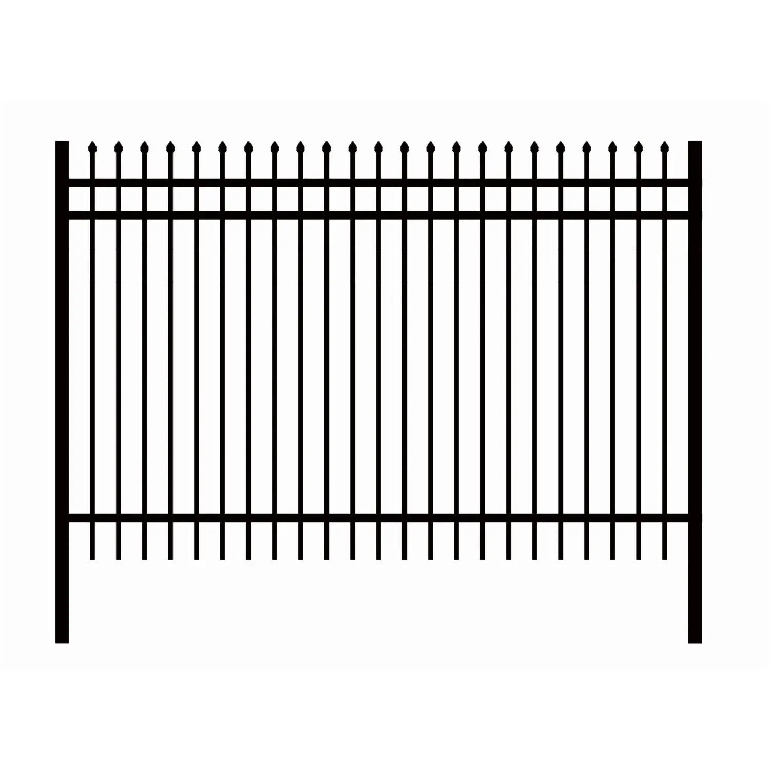 10x7 ft Steel Fence with 3 Rails, 30 Panels by Chery Industrial