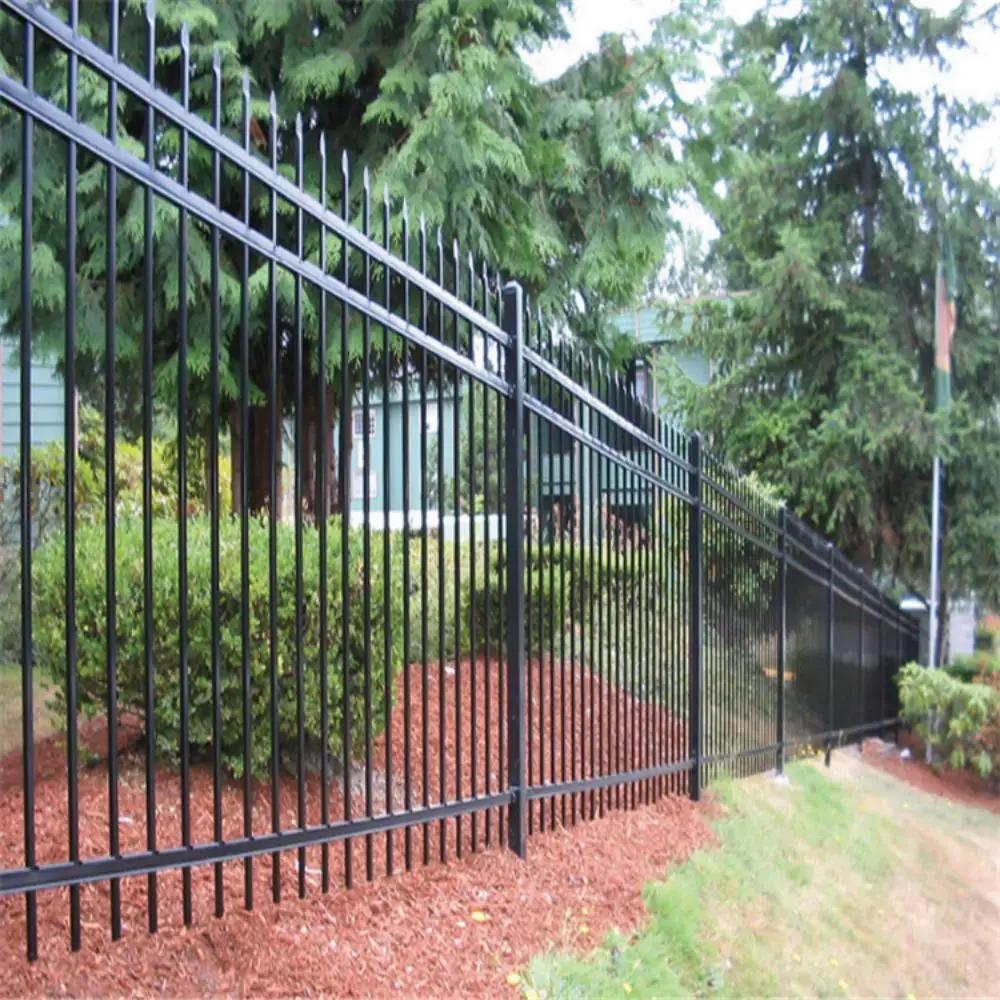 10x7 ft Steel Fence with 3 Rails, 30 Panels by Chery Industrial