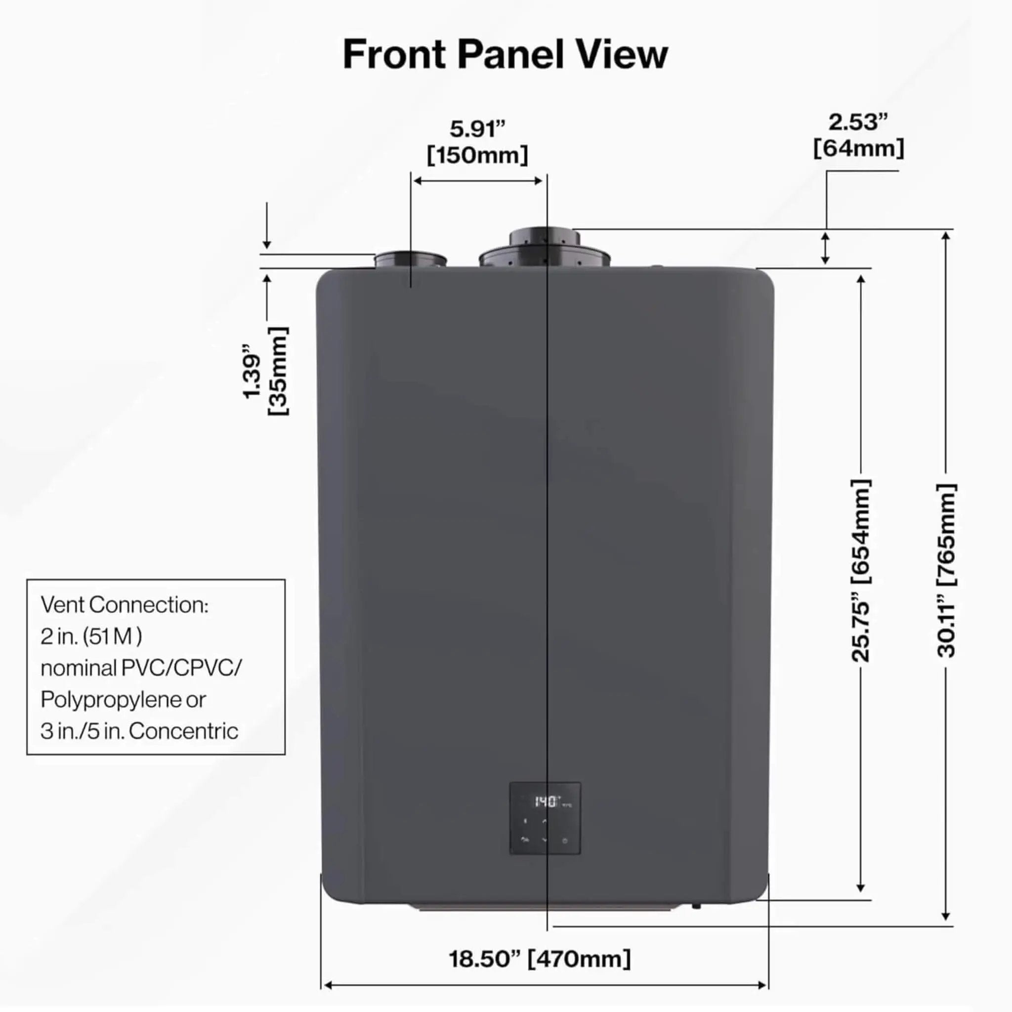 RN 11.0 GPM Outdoor Commercial High-Efficiency Tankless Water Heater (SAK75016) by SAKSBY WHOLESALE