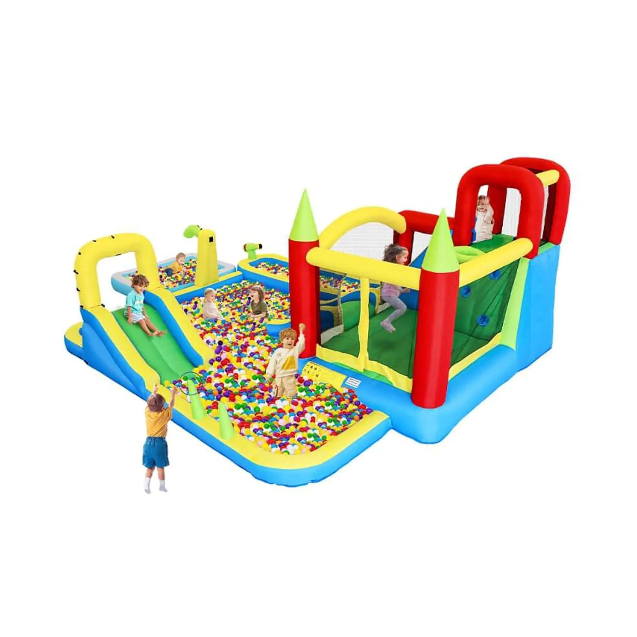 Large 11-In-1 Inflatable Water Park With Slides, Pool, Climbing Wall, And Bounce House (SAK70491) by SAKSBY WHOLESALE