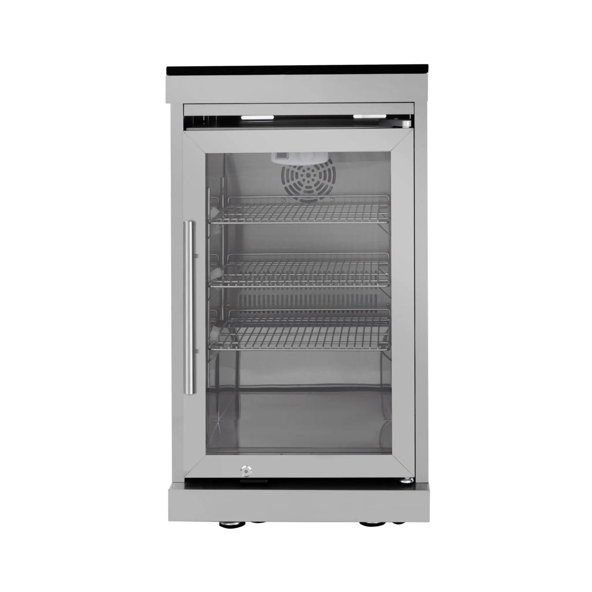 Castelle Flame Imperial 110-Inch 4-Burner 72K BTU Deluxe Stainless Steel Outdoor Kitchen Grill Island With Wine Cooler, Rotisserie, Cabinets, And Granite Countertops (SAK94721) by SAKSBY WHOLESALE