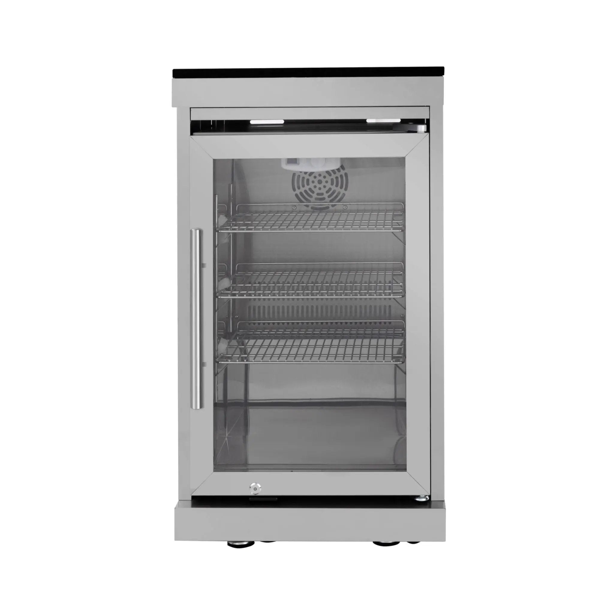 Castelle Flame Imperial 110-Inch 4-Burner 72K BTU Deluxe Stainless Steel Outdoor Kitchen Grill Island With Wine Cooler, Rotisserie, Cabinets, And Granite Countertops (SAK94721) by SAKSBY WHOLESALE
