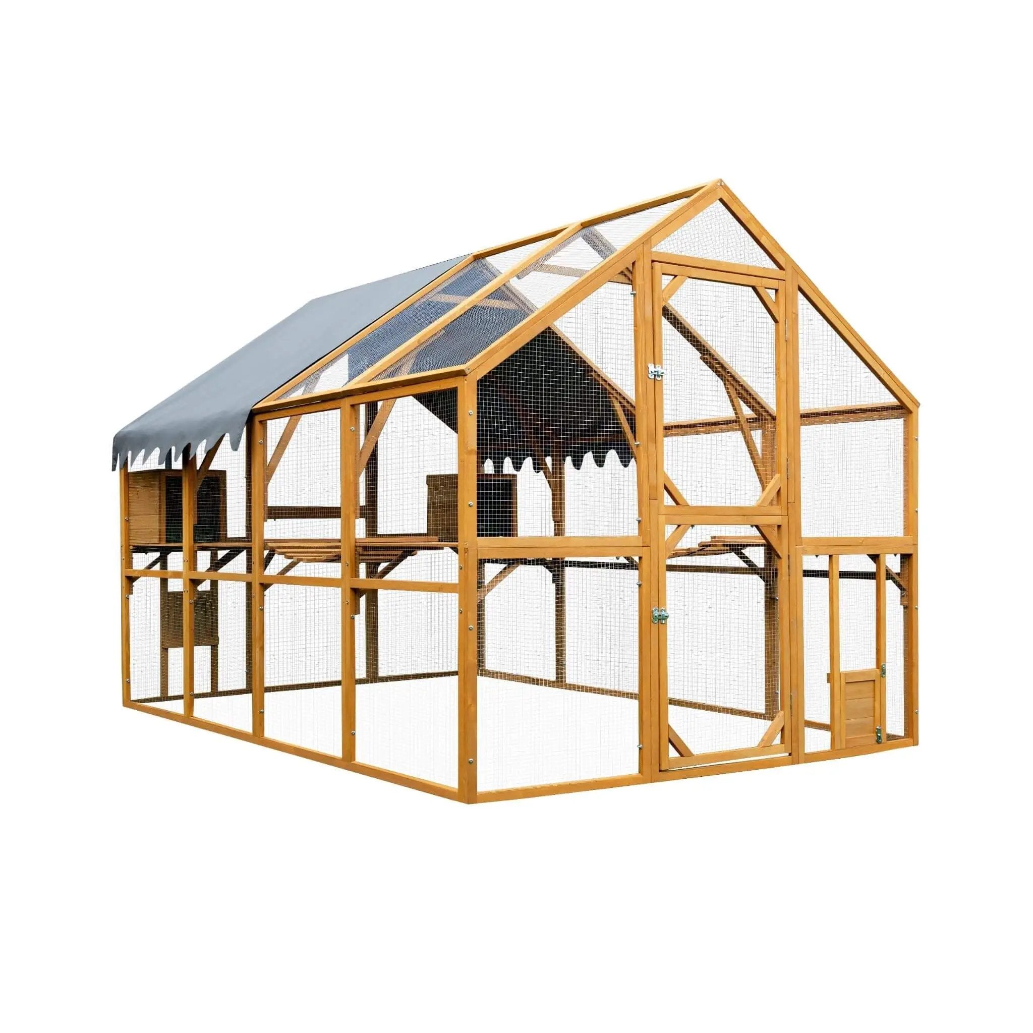 110-Inch Large Outdoor Kitten Playpen Chicken Coop With Waterproof Cover (SAK15370) by SAKSBY WHOLESALE