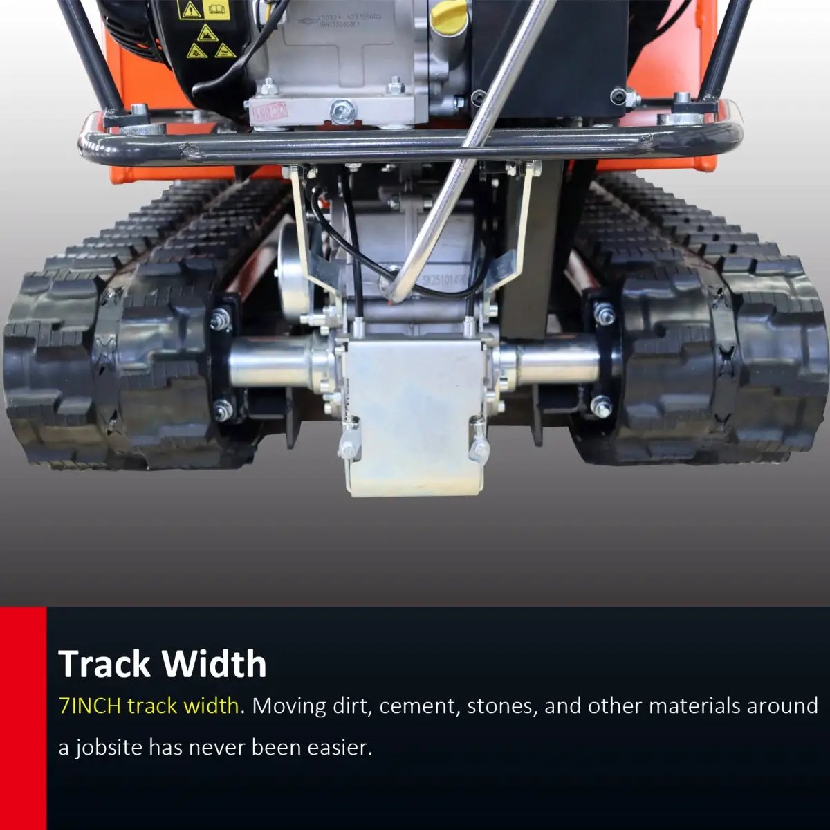 1100lbs Capacity 10HP Gas Powered Track Mini Dumper by Chery Industrial