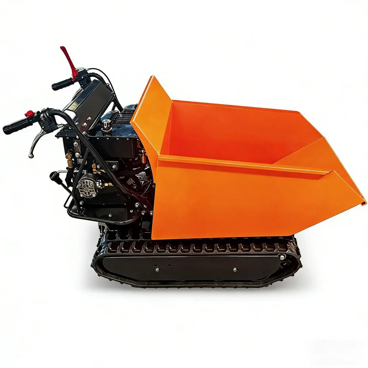 1100lbs Capacity 10HP Gas Powered Track Mini Dumper by Chery Industrial