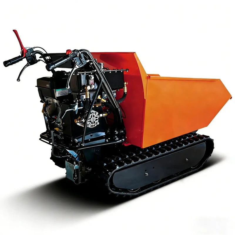 1100lbs Capacity 10HP Gas Powered Track Mini Dumper by Chery Industrial