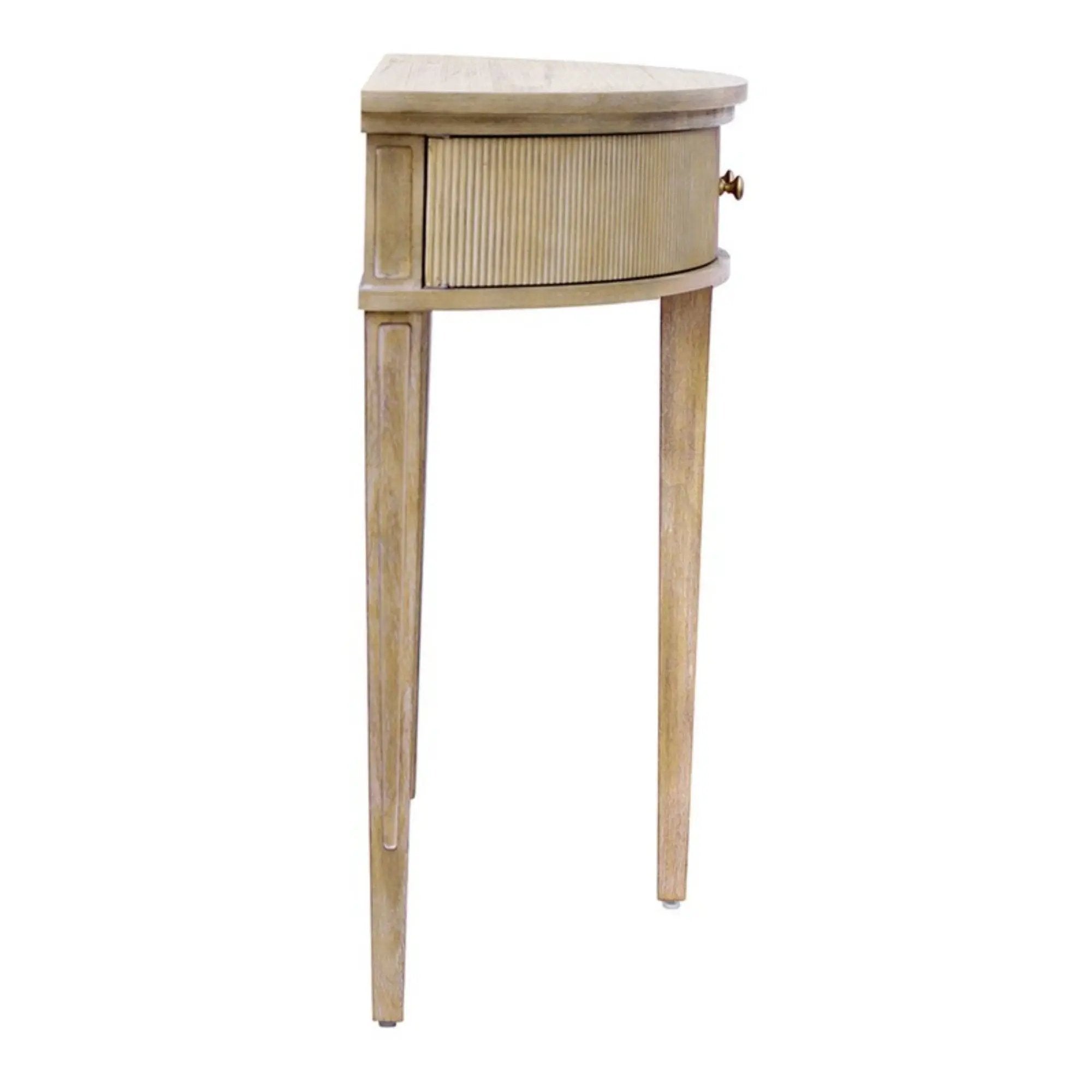Vintage Inspired Storage Console Table With Fluted Doors by Unique Piece Furniture