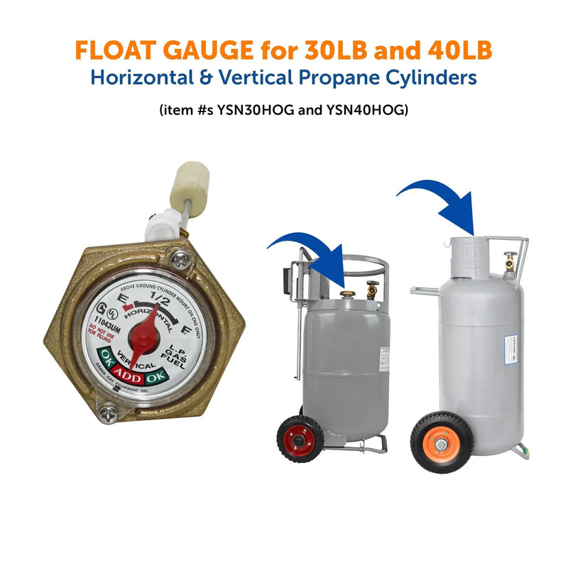 Flame King Horizontal and Vertical Float Gauge by Flame King Products