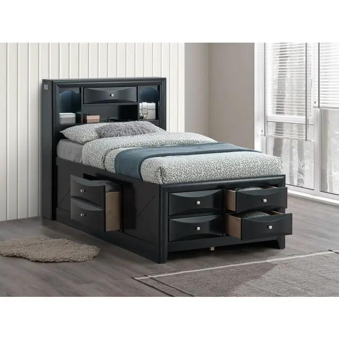 Modern Design Storage Bed With Bookcase Headboard by Unique Piece Furniture