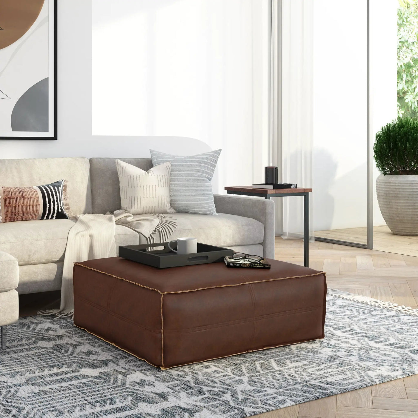 Brody - Large Square, Coffee Table Pouf by Unique Piece Furniture