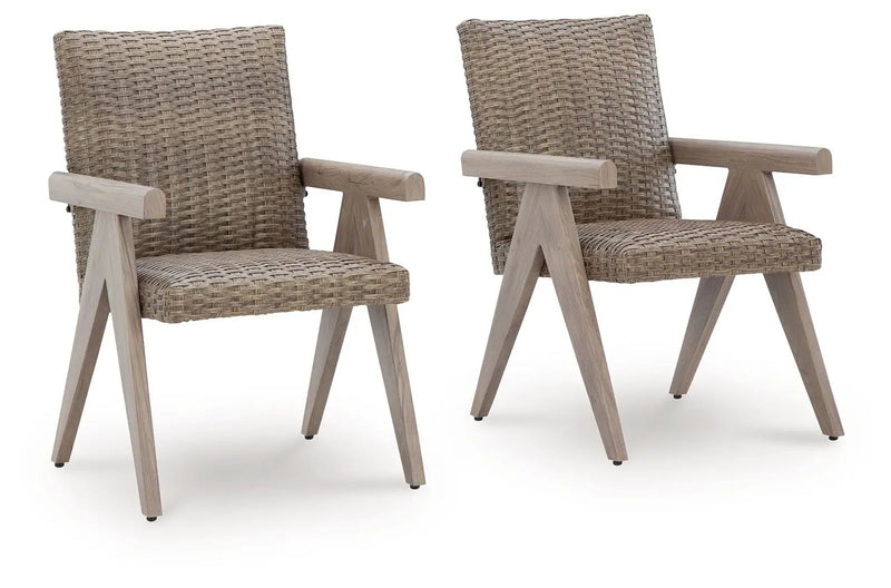 Cliff Trails - Arm Chair (Set of 2) - Beige by Unique Piece Furniture