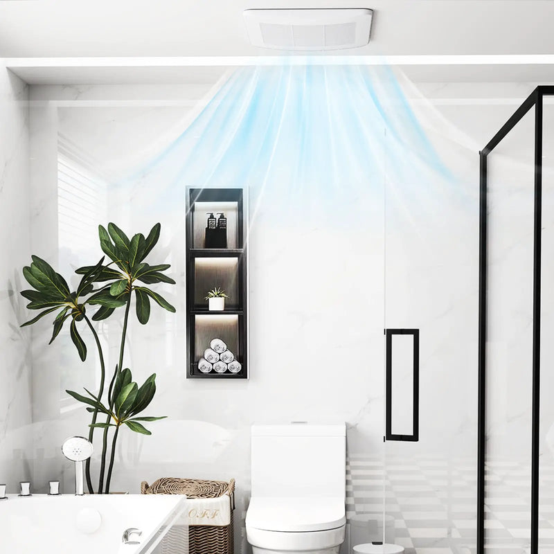 50/80/110 CFM Ceiling Mount Bathroom Fan with Pick-A-Flow and 4 Inches Duct by DirectDeals