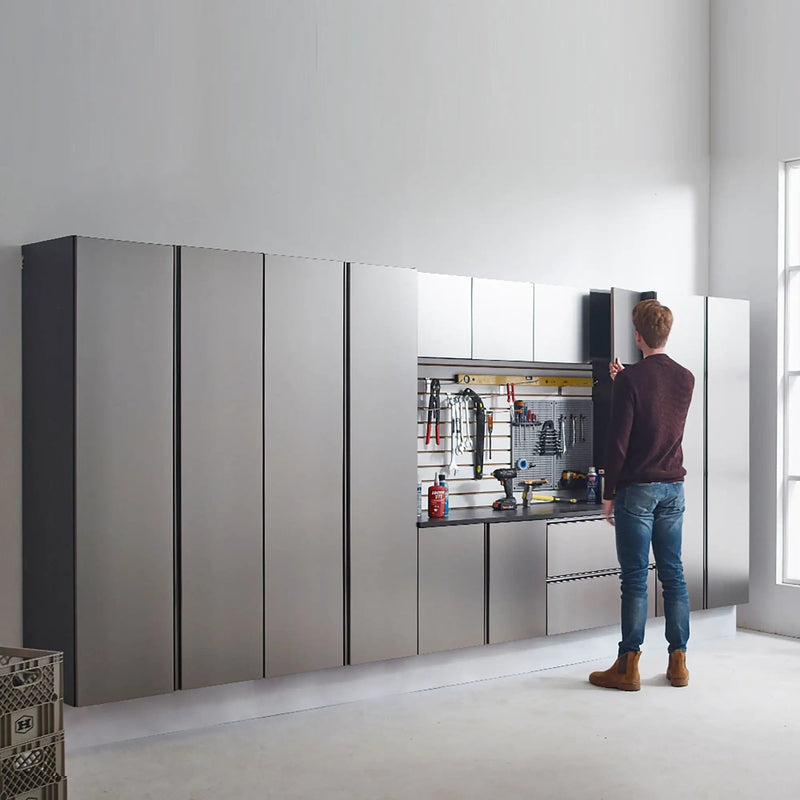 Nova Series - Drawer Wall Mounted Garage Cabinet - Dark Gray by HouseOfZazla