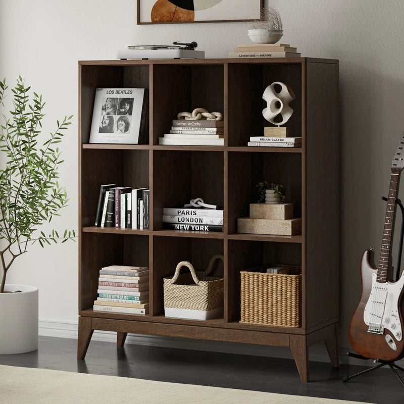 Harper - 9 Cube Storage - Walnut Brown by HouseOfZazla