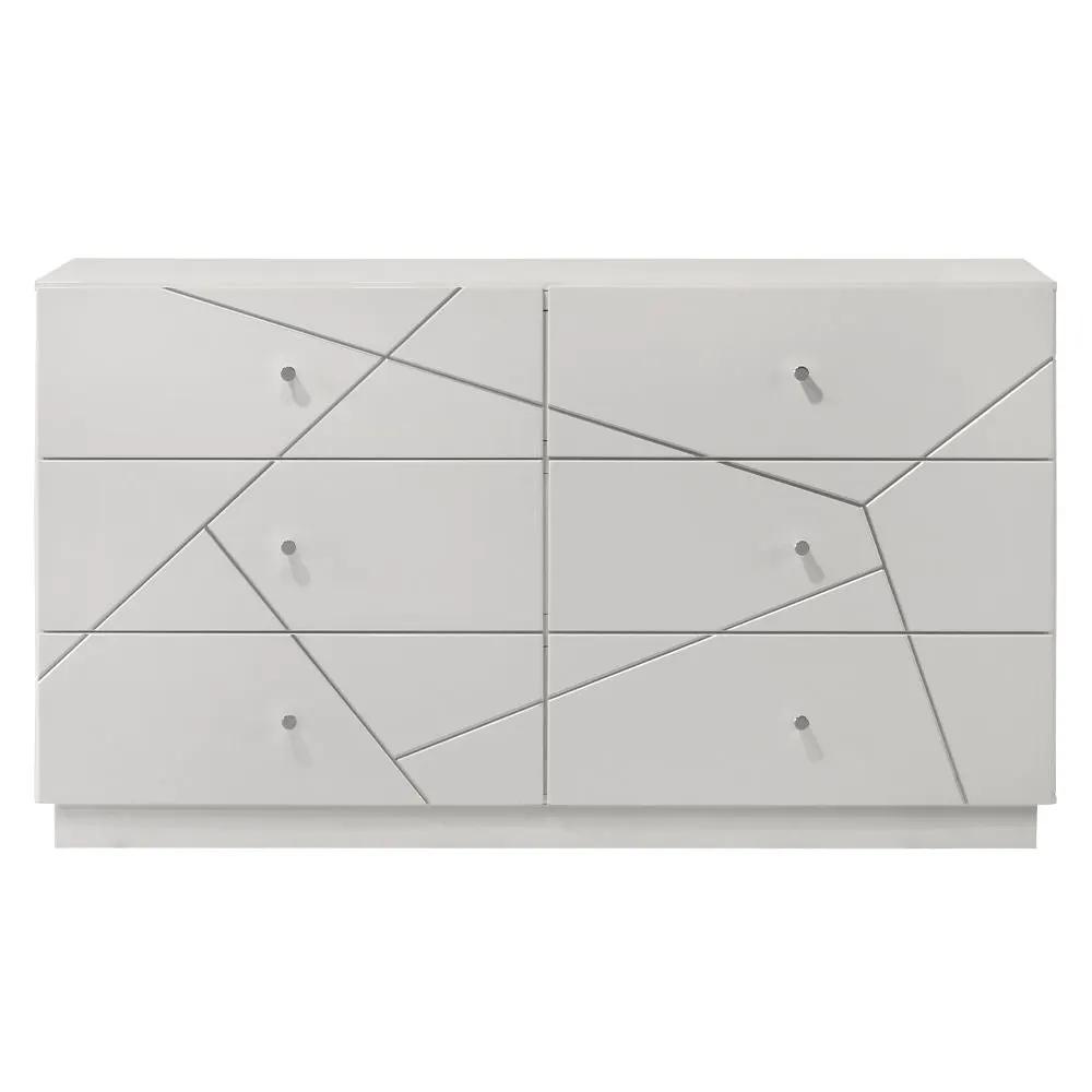 Esther - Dresser - White / Silver by Unique Piece Furniture