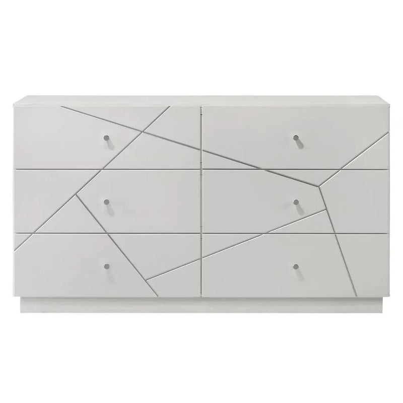 Esther - Dresser - White / Silver by Unique Piece Furniture