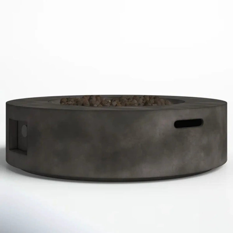 Fiber Reinforced Outdoor Fire Pit Table - Black / Gray by Unique Piece Furniture