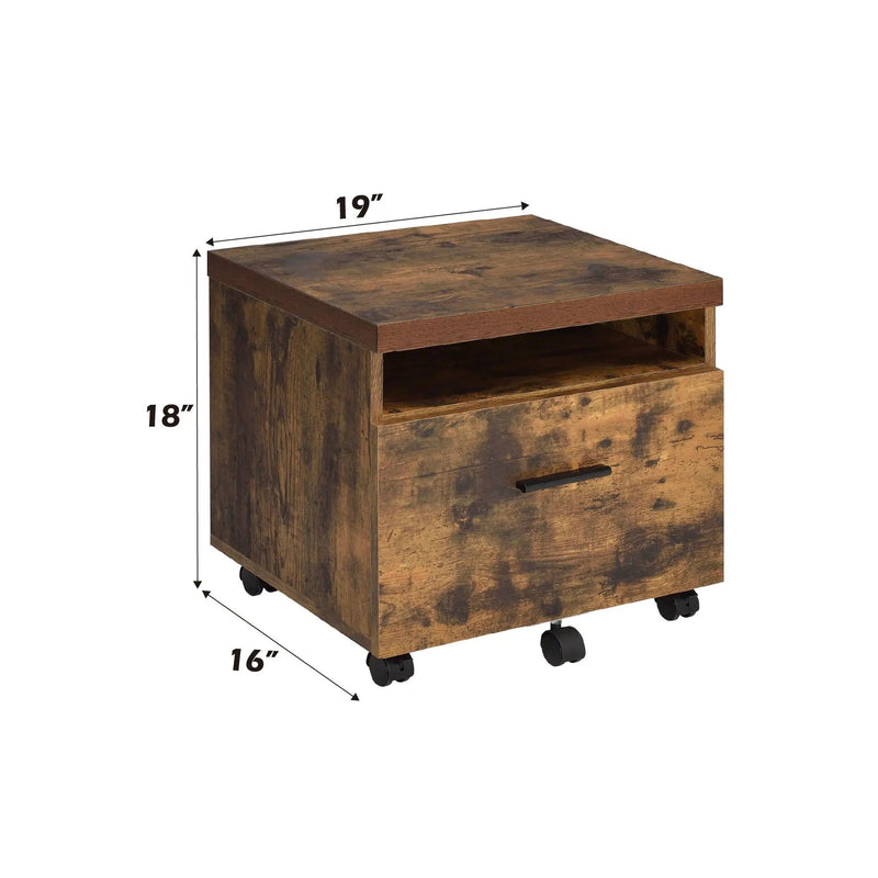Bob - File Cabinet - Weathered Oak / Black by Unique Piece Furniture