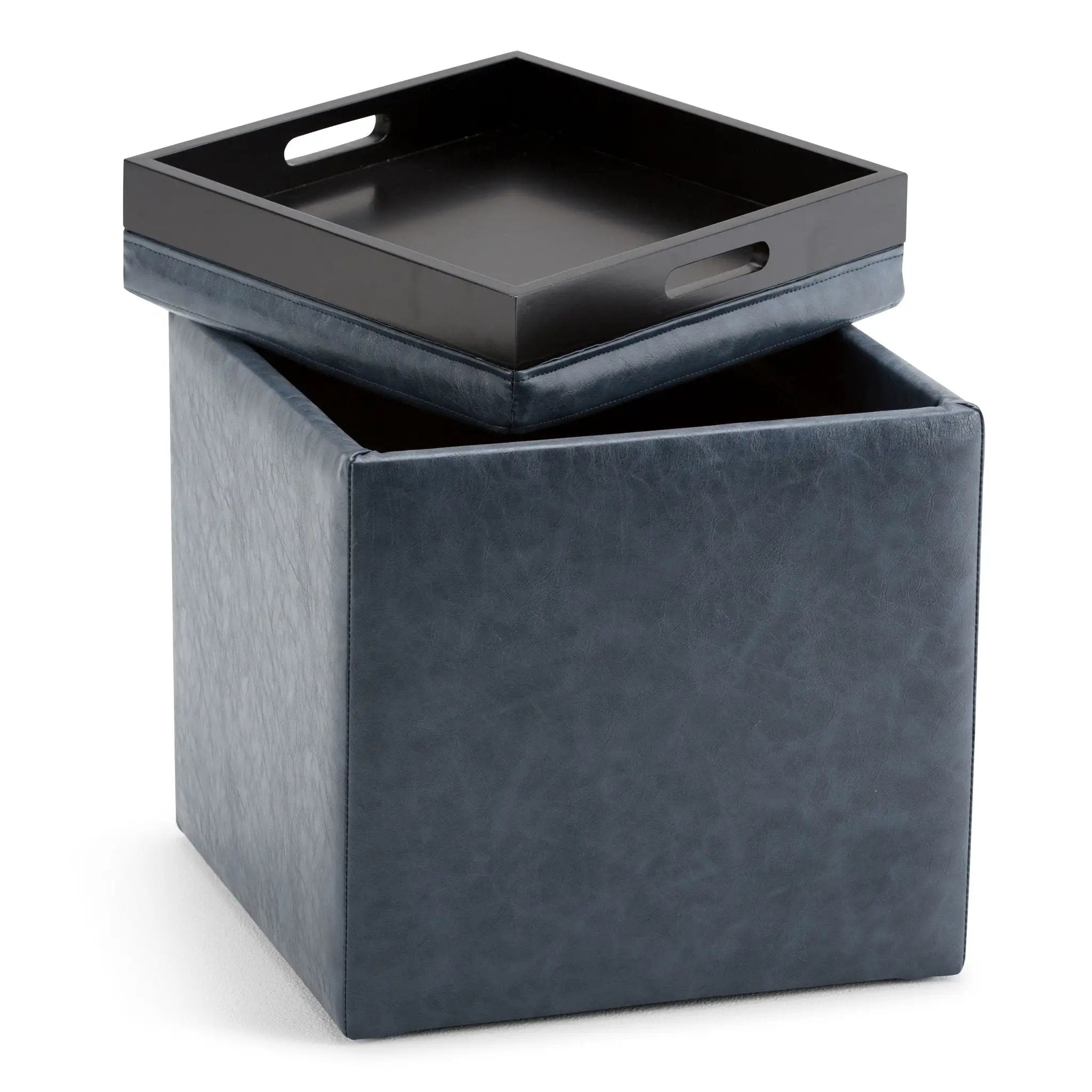 Rockwood - Upholstered Cube Storage Ottoman With Tray by Unique Piece Furniture