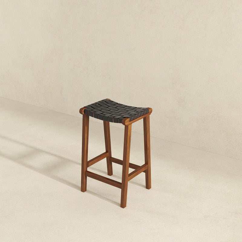 James - Mid-Century Modern Genuine Counter Stool by HouseOfZazla