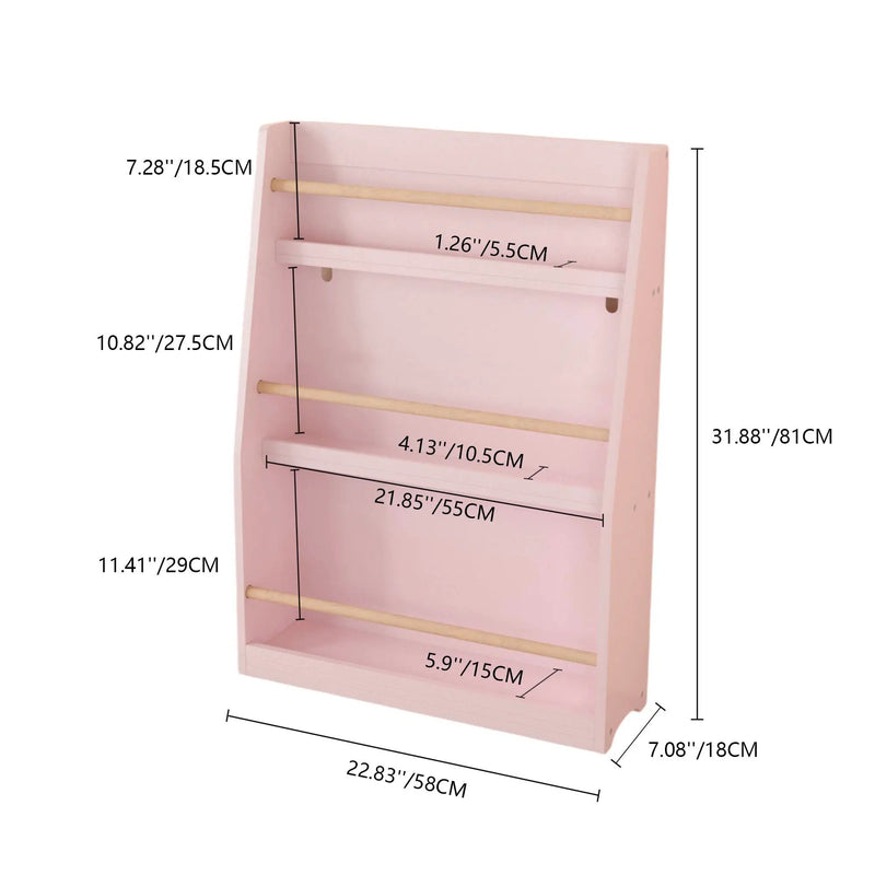 3 Tier Book Shelf, Compact Storage For Bedrooms by Unique Piece Furniture
