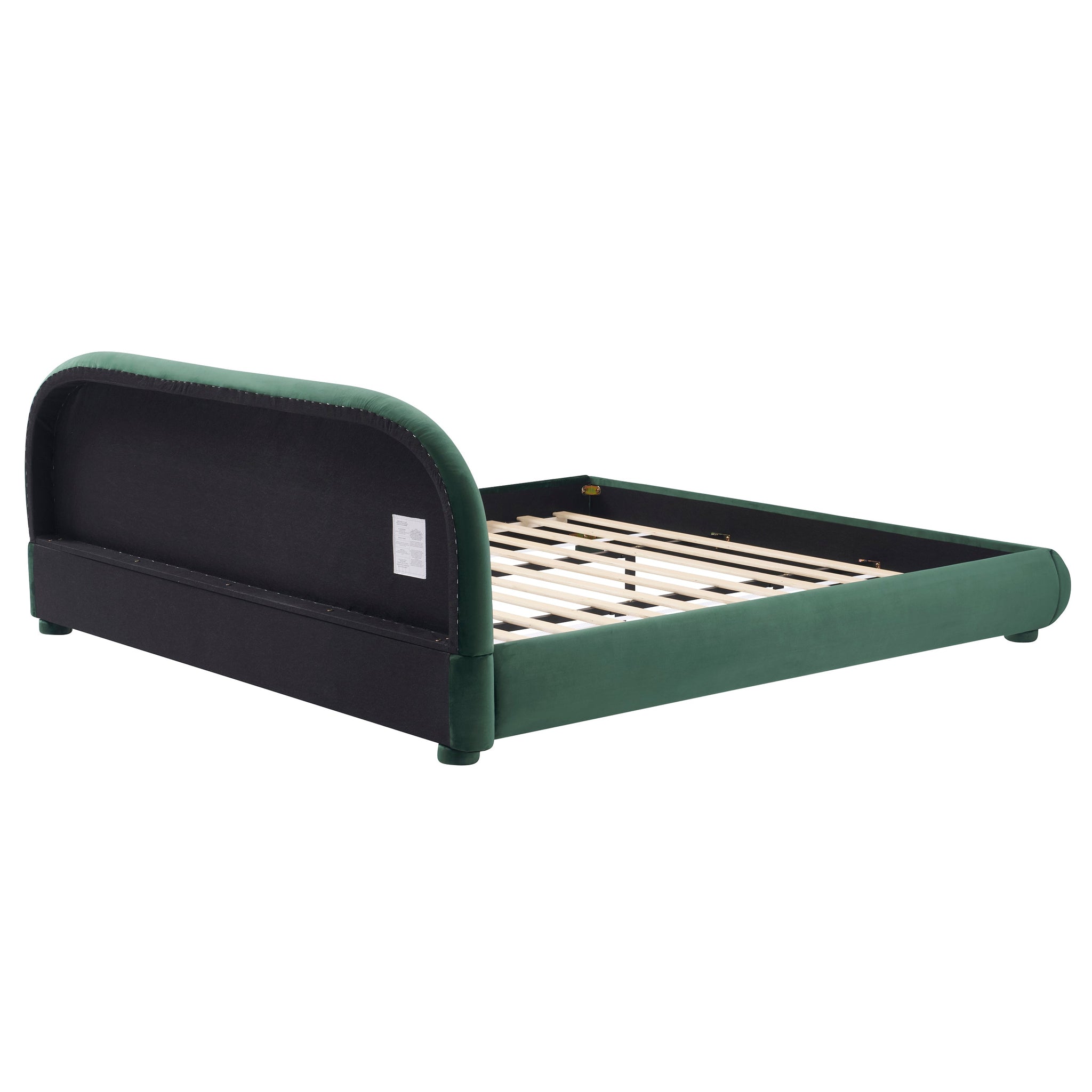 Dark Green Velvet Bed Frame by HouseOfZazla