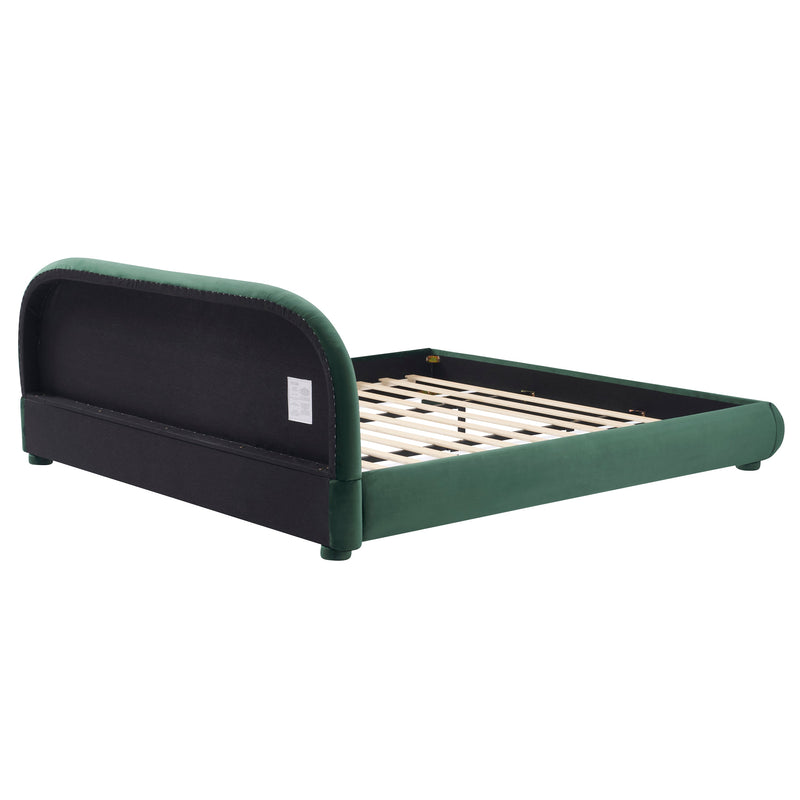 Dark Green Velvet Bed Frame by HouseOfZazla