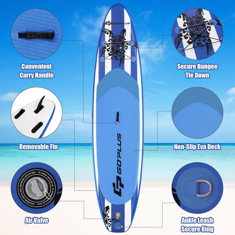 10.6 Feet Inflatable Paddle Board with Carry Bag by DirectDeals