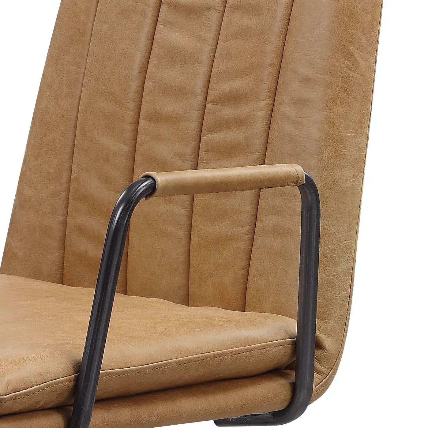 Eclarn - Top Grain Leather Office Chair - Brown by HouseOfZazla