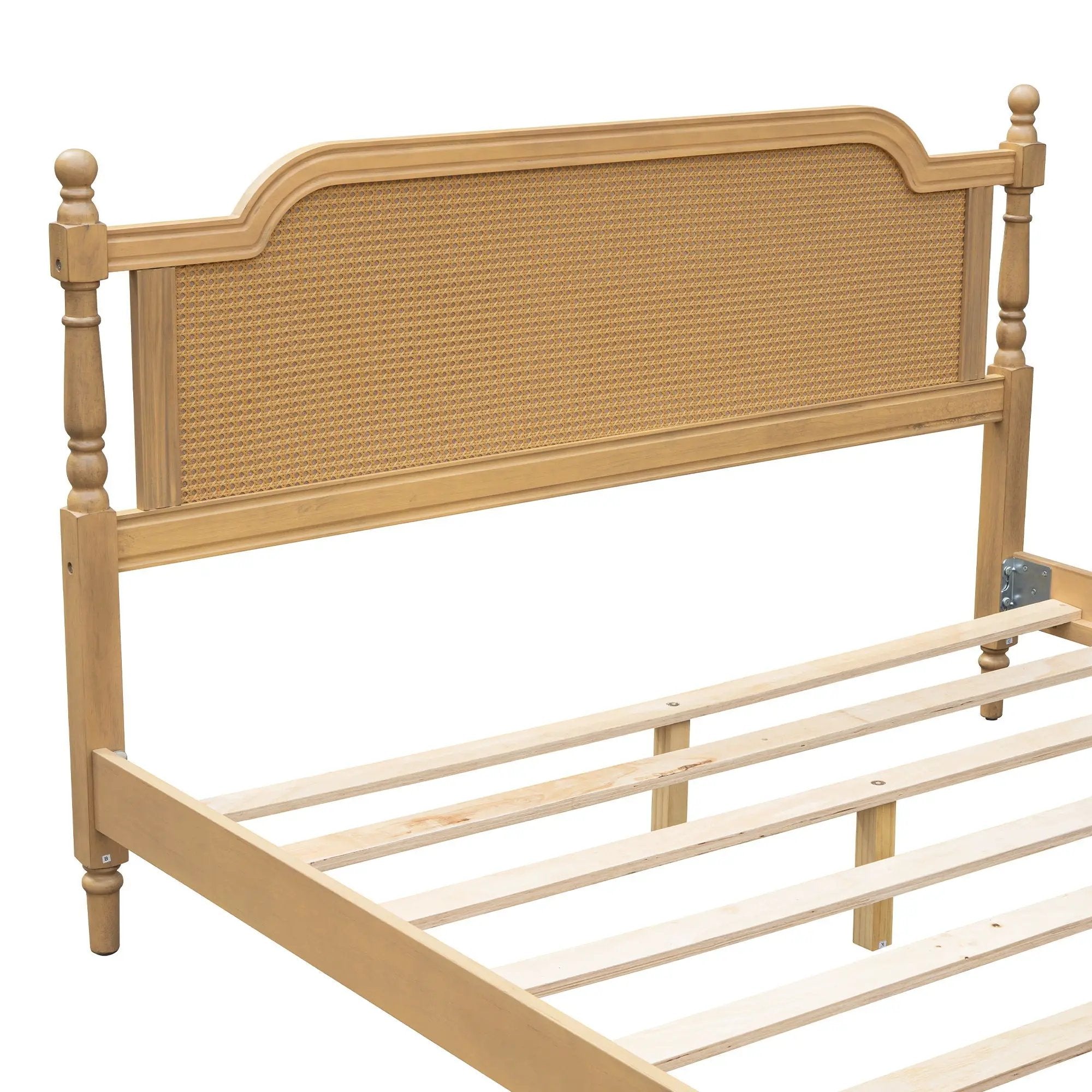 Traditional Style Rattan Bed Frame, No Box Spring Needed by Unique Piece Furniture