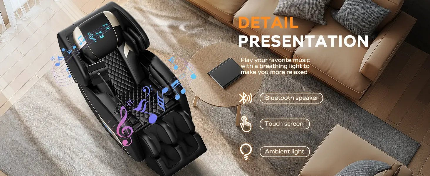 2024 Massage Chair Recliner with Zero Gravity & Full Body Air Pressure by HouseOfZazla