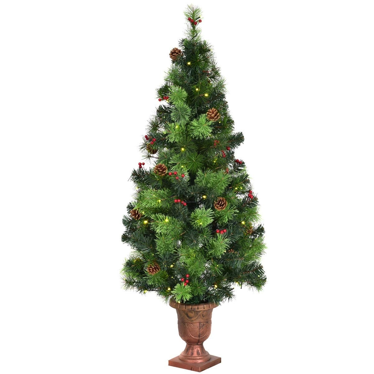 LED Christmas Tree with Red Berries Pine Cones, photo 17 of 20