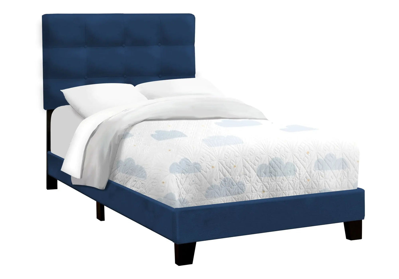Transitional Upholstered Bed Frame by HouseOfZazla