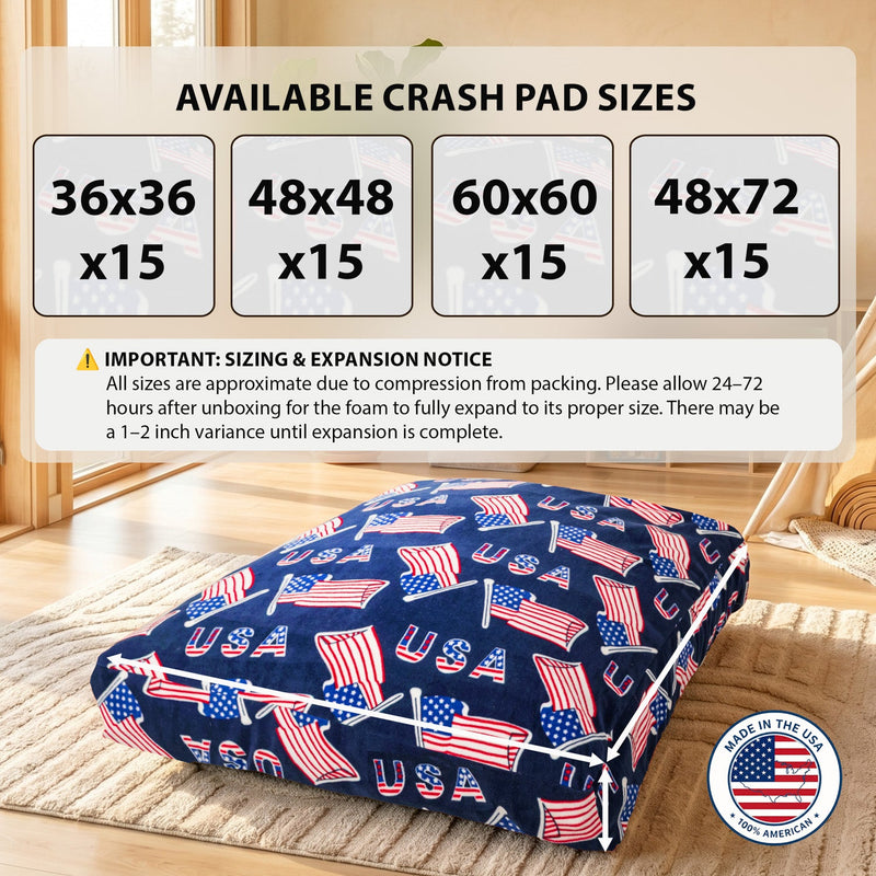 Sensory Crash Pad for Kids & Adults – Removable Washable Fleece Cover by HouseOfZazla