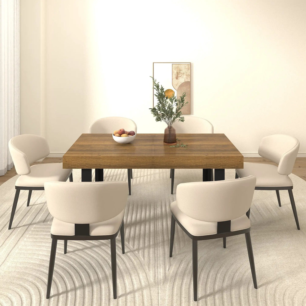Rectangle Extendable Dining Table for 6-10 People by HouseOfZazla