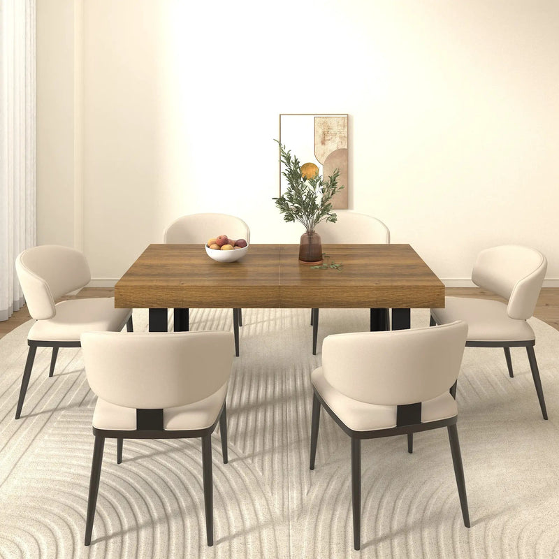 Rectangle Extendable Dining Table for 6-10 People by HouseOfZazla