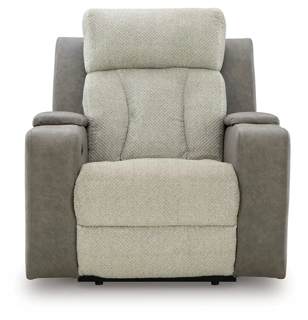 WhipLash - Power Recliner With Adj Headrest - Sisal by Unique Piece Furniture