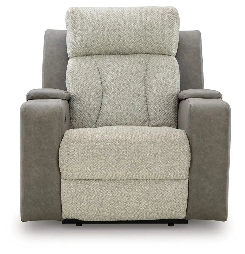 WhipLash - Power Recliner With Adj Headrest - Sisal by Unique Piece Furniture