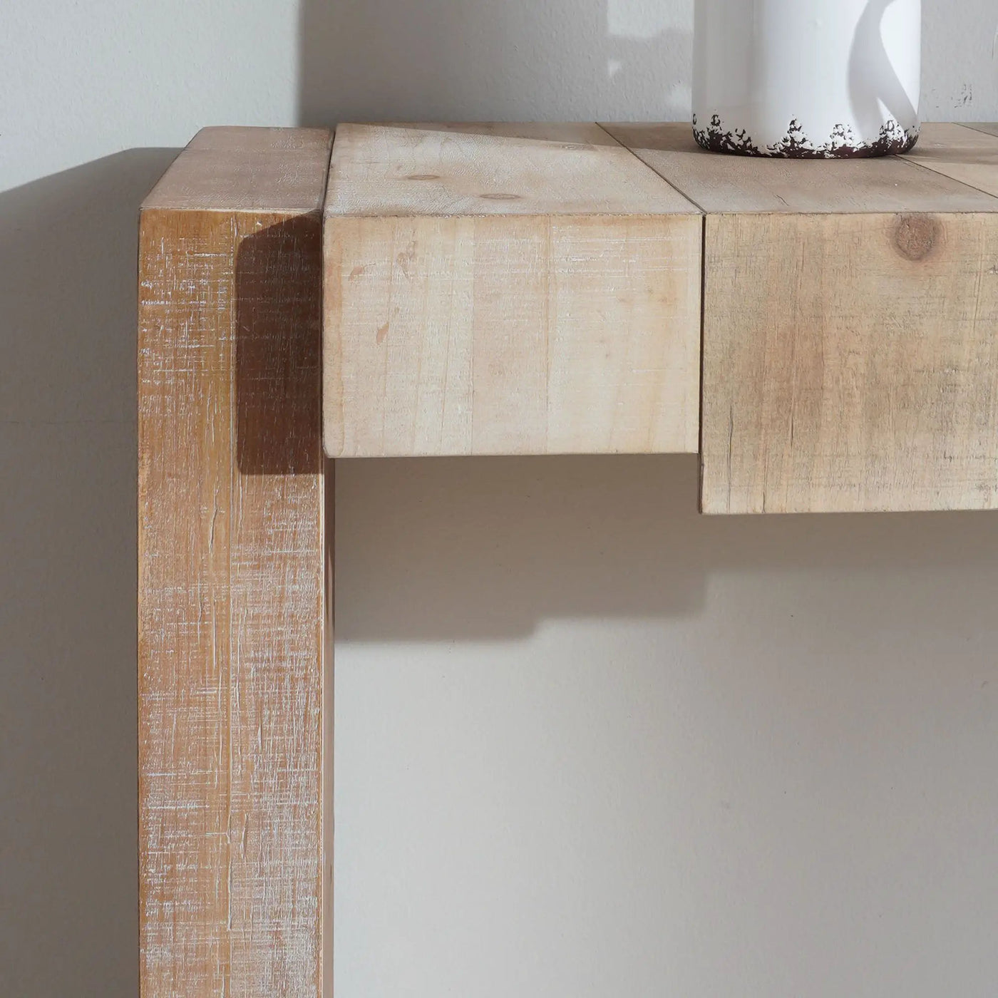 Modern Rustic Table With Sculpted Block Design by HouseOfZazla