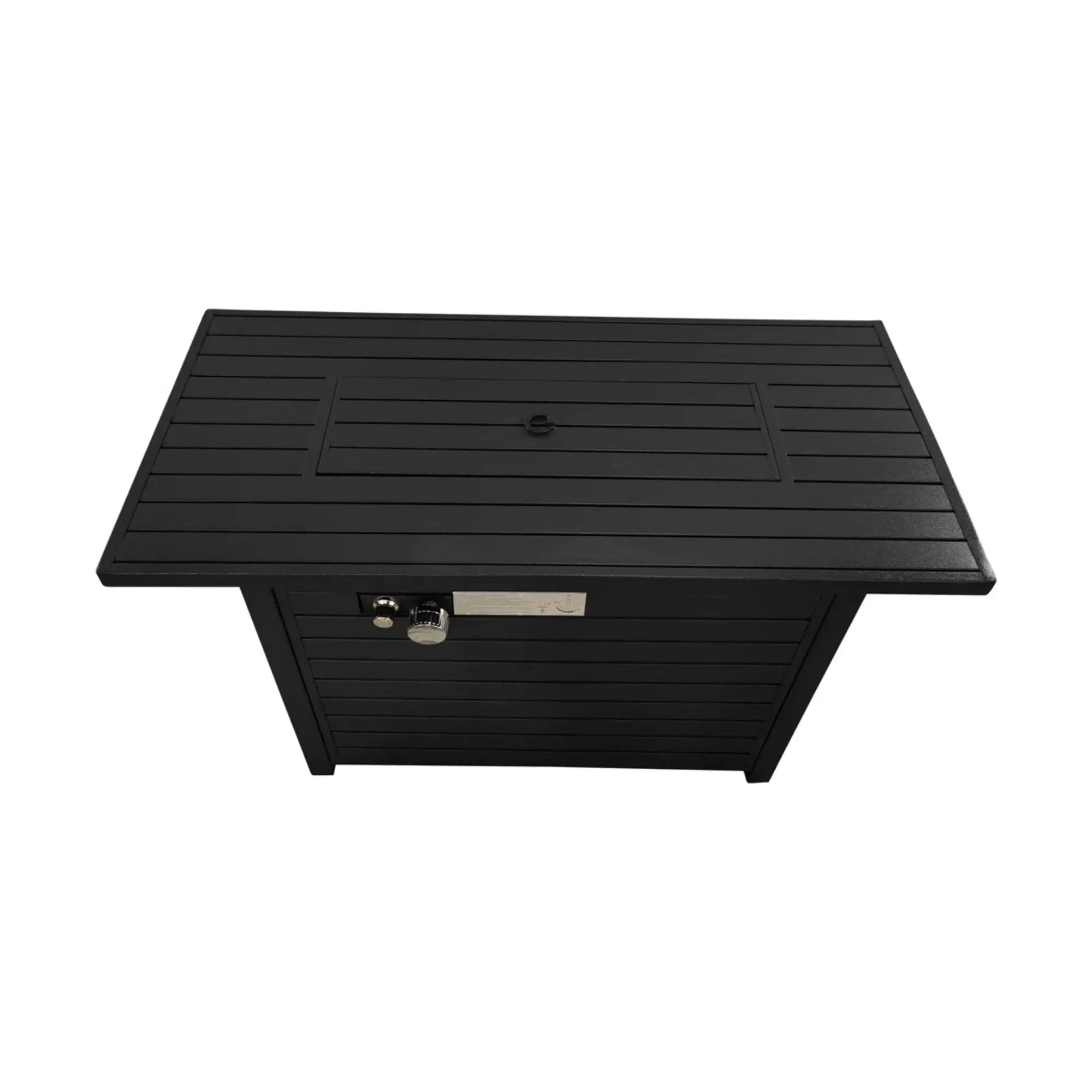 Outdoor Fire Pit Table & Lid - Black by HouseOfZazla