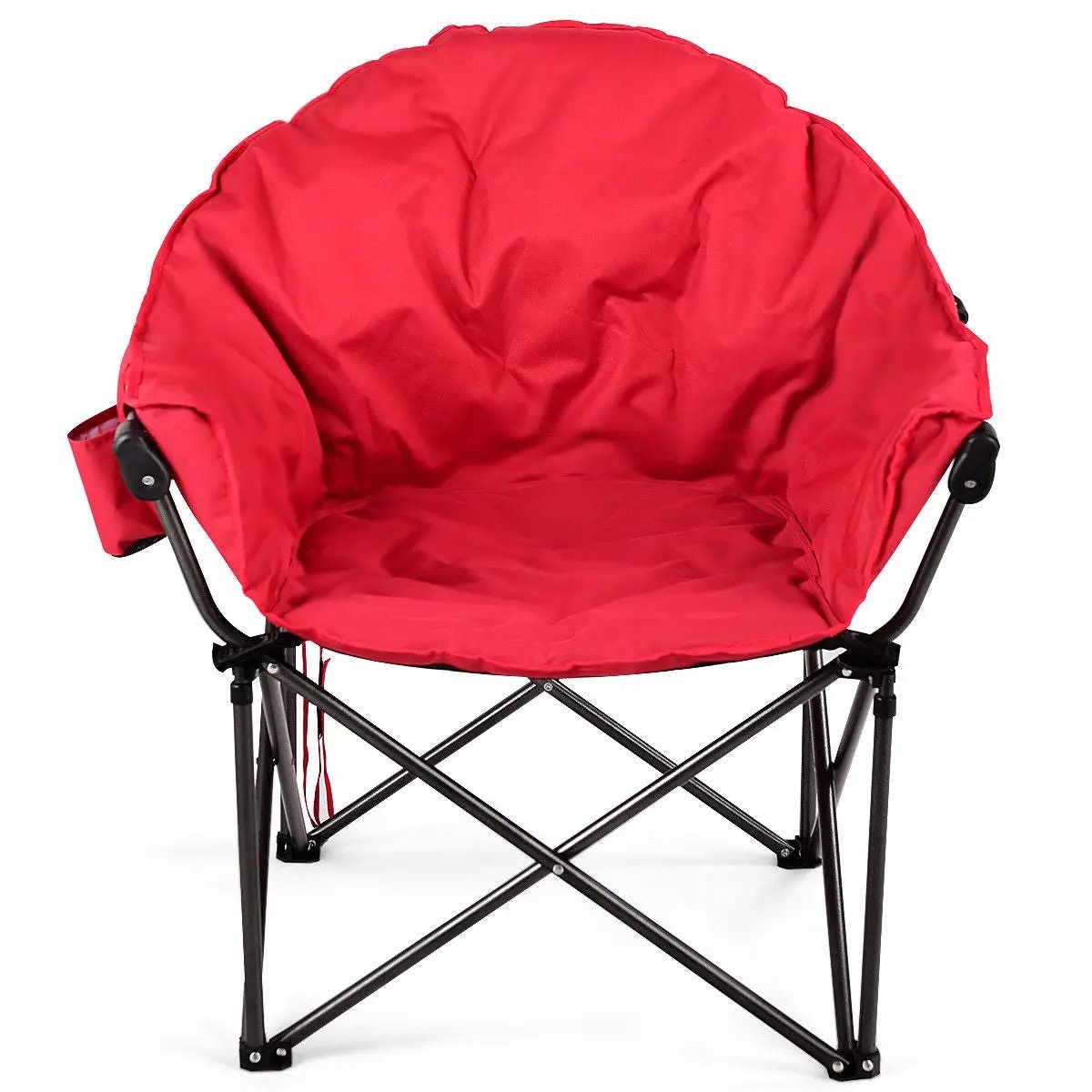 Oversized Folding Camping Moon Chair with Cup Holder by DirectDeals