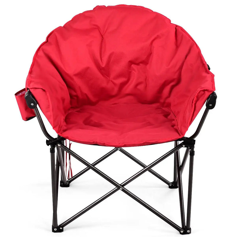 Oversized Folding Camping Moon Chair with Cup Holder by DirectDeals