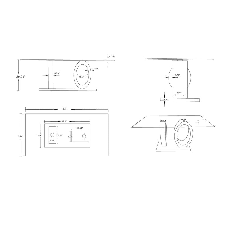 Royce - Dining Table Ecom by Unique Piece Furniture