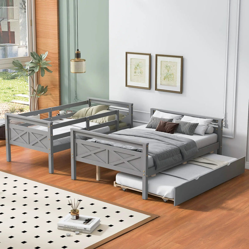 Bunk Bed With Ladder And Safety Guardrail by Unique Piece Furniture