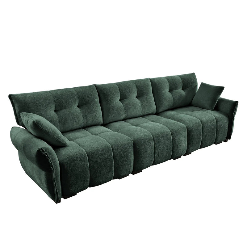 3-Seater Sofa Set with Pillows - Premium Chenille Design by HouseOfZazla
