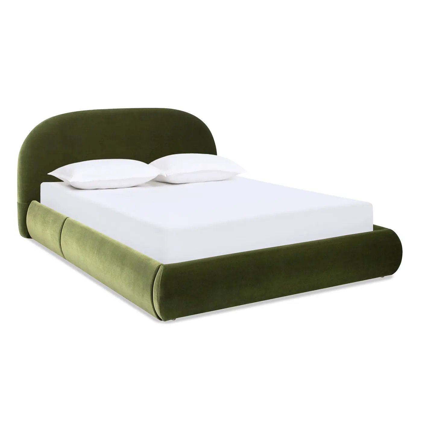 Archie Puffy Grounded - Upholstered Platform Bed by HouseOfZazla