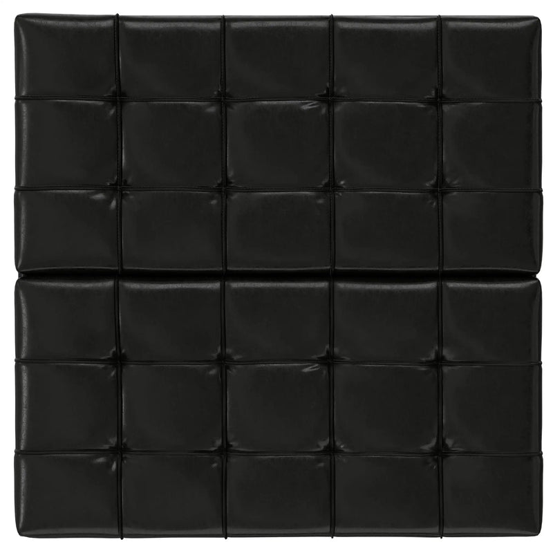 Harrison - Large Square Coffee Table Storage Ottoman - Black by Unique Piece Furniture