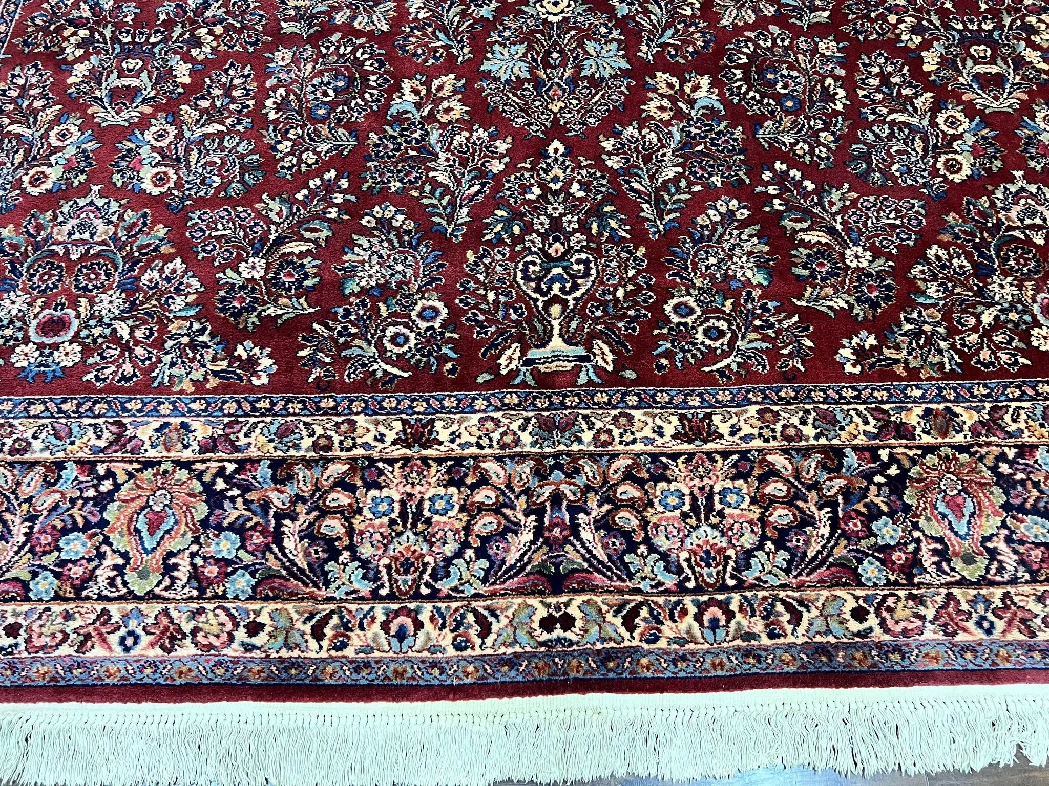 Karastan Rug 10x18 Red Sarouk #785, Wool Karastan Carpet, Original 700 Series, Vintage Discontinued Large Oriental Rug by Jewel Rugs
