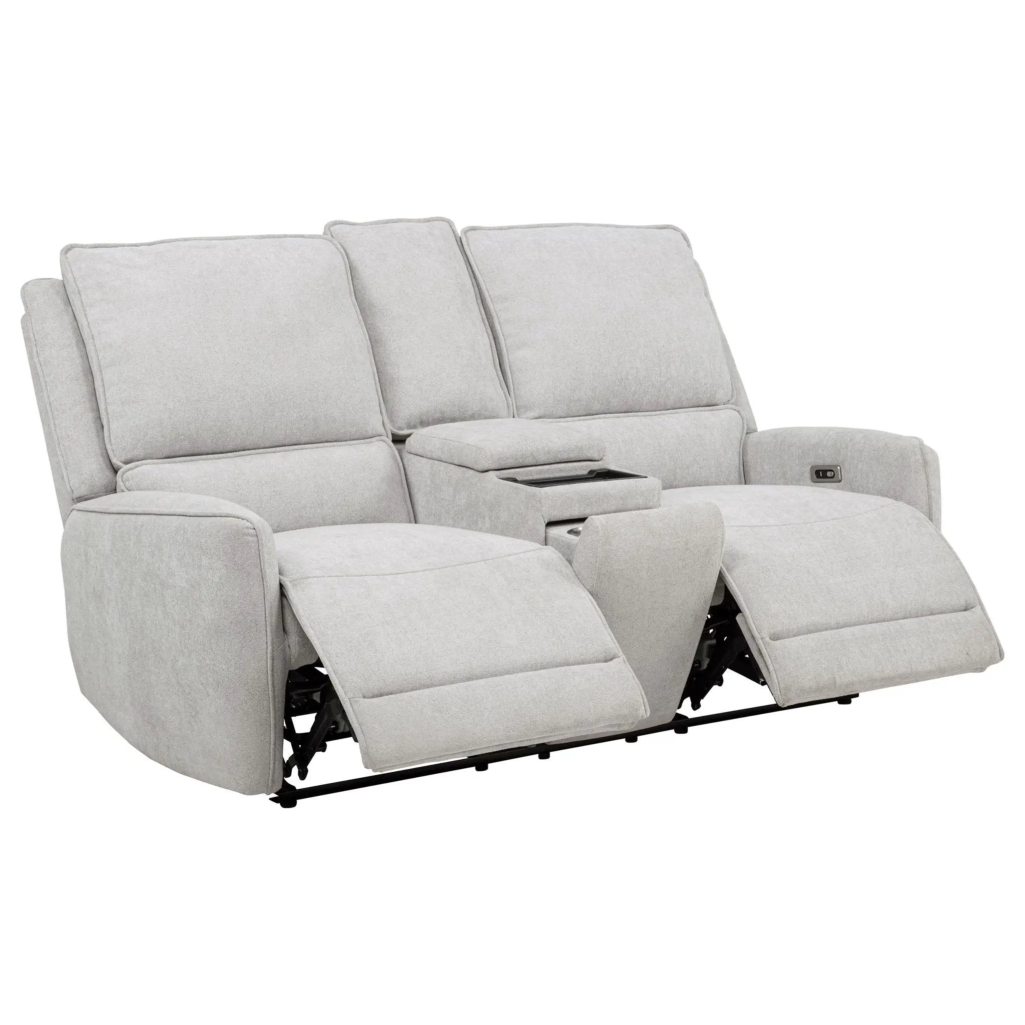 Sylmar 3-piece Chenille Power Reclining Sofa Set Dove Grey by Unique Piece Furniture
